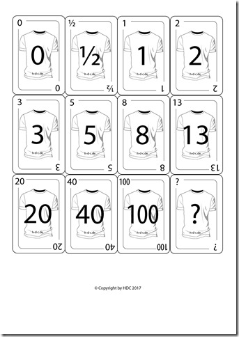 Planning Poker Cards (front) small