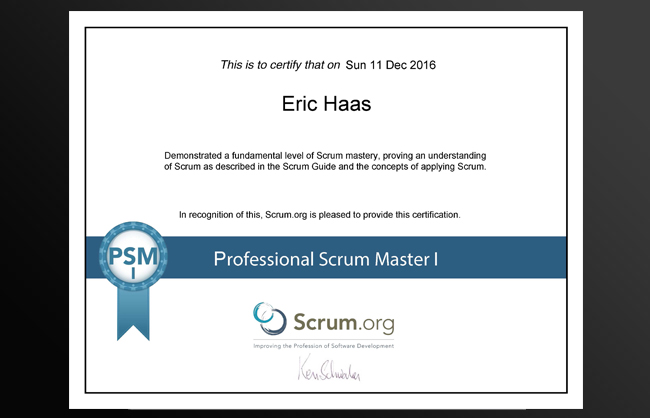 Professional Scrum Master (PSM I)